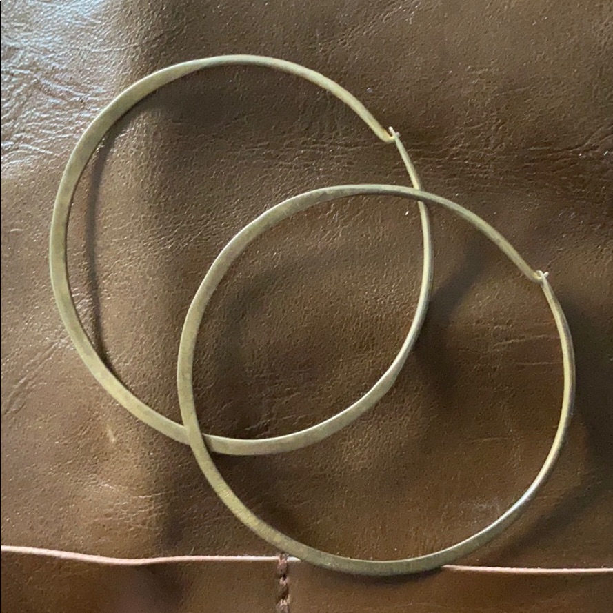 Dogeared, Antiqued Gold Hoop Earrings